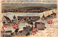 761188) Gruss aus Litho AK Backnang gelaufen 1900
