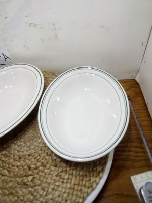 2 Vintage Restaurant Ware Deep dish Plate Buffalo China, Sterling Miss Matched
