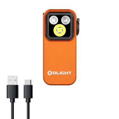 Olight Oclip Pro S 600 Lumen Rechargeable Clip-On Flashlight (Orange)
