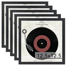 Vinyl Frame Record Frames for the Wall Display Album Covers, Wood 12.5x12.5 F