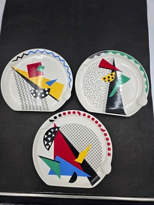 Kato Kogei Japanese Memphis Plates for Fujimori Carnival Collection - Set of 3