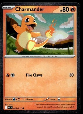 POKEMON CHARMANDER ASCENDED HEROES COSMOS HOLO 020/217 C NM/M