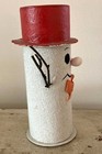 Vintage Christmas German SNOWMAN Cardboard CANDY CONTAINER — photo 2