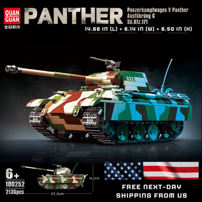 #ad #ad Quan Guan Panther Tank G Model Building Set – 2136 PCS $55.99