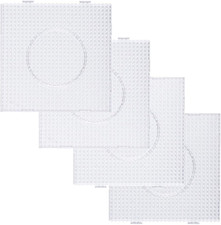 Fuse Beads Boards 5Mm Large Clear Plastic Pegboards for Kids Craft Beads 4 PCS