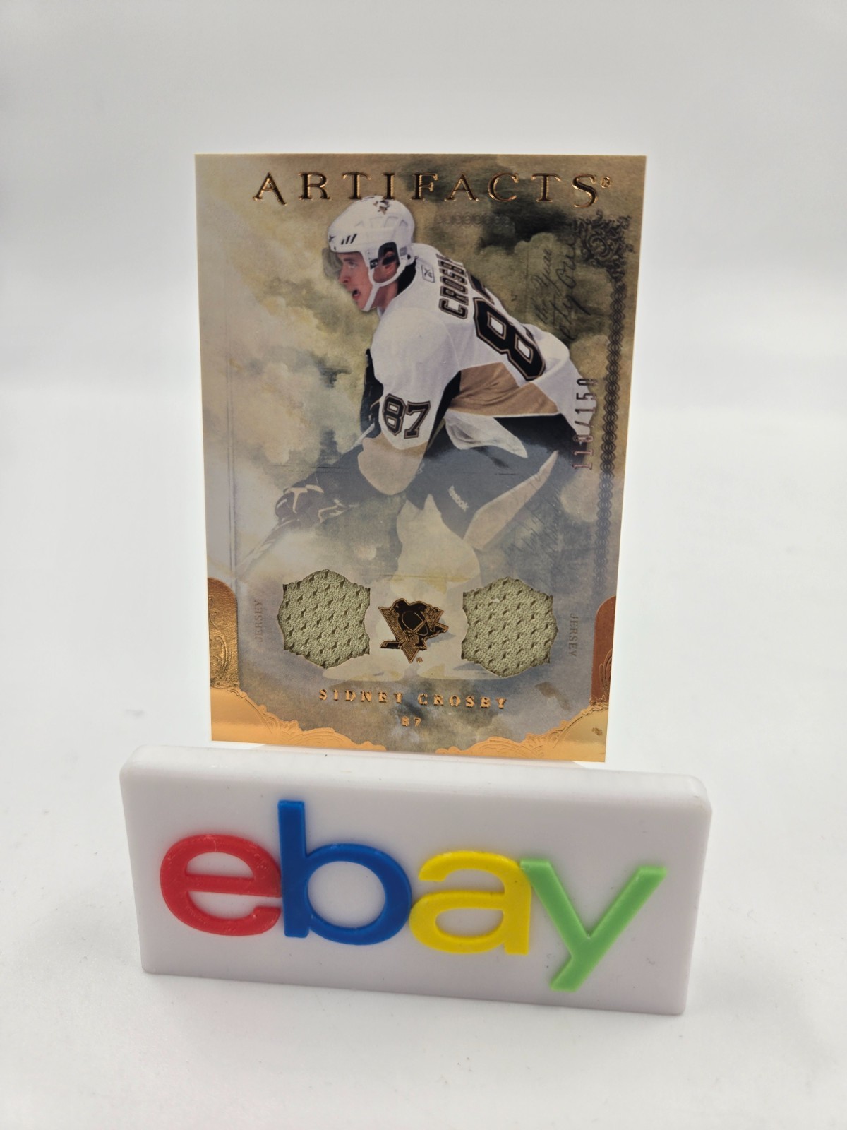 2010-11 Upper Deck Artifacts Sidney Crosby Dual Game Used Jersey /150 #62