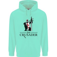 The Crusader Knights Templar St Georges Day Mens 80% Cotton Hoodie