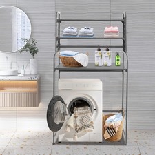 Adjustable Laundry Room Shelf Expandable Over Washing Machine Standing Shelf