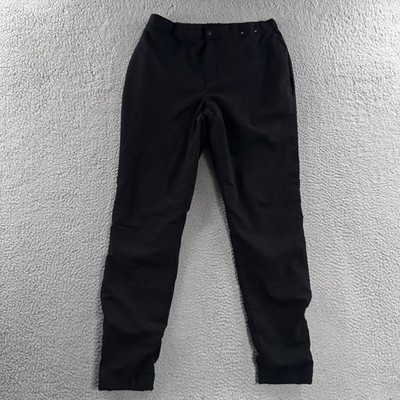Uniqlo Womens Pants Black Large Lined Tapered Heat Tech Zip Ankle Polyester