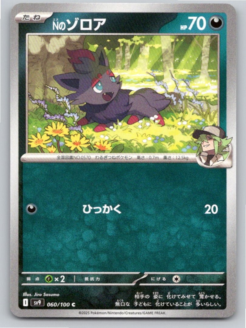 2025 JAPANESE N'S ZORUA BATTLE PARTNERS 060/100 COMMON NM A32004 FREE S&H