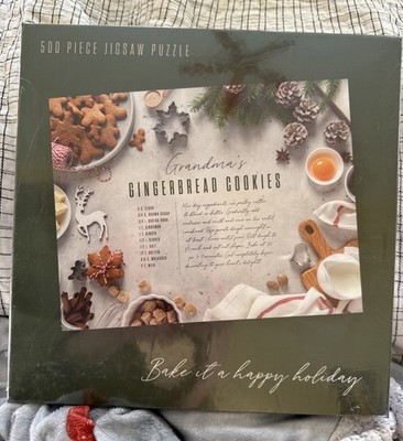 SPOONFUL OF COMFORT Grandma's Gingerbread Cookies 500 Piece Jigsaw Puzzle SEALED
