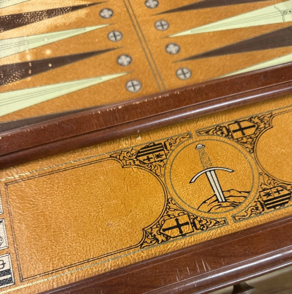 Vintage 80s Franklin Mint Excalibur Backgammon Board Game Set - **PLEASE READ** - Image 3 of 4