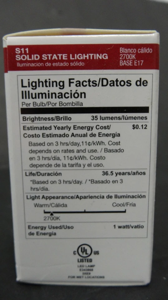 1 3 HALCO ProLed S11 Dimmable 80525 Warm White 2700K BASE E17 NIB! F/S - Image 4 of 4