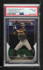 2023 Bowman Draft Chrome Refractor Homer Bush Jr #BDC-124 PSA 9 MINT 0t49