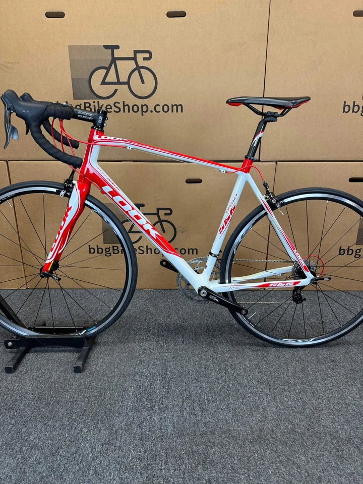 Bicicleta de carretera Look 566 usada, fibra de carbono-2010, grande (56 cm) Foto 2 de 4