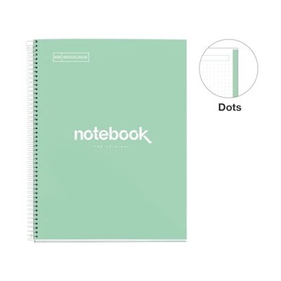 MIQUELRIUS 3er Pack Notizbücher A4 Dots Spiralbindung 80 Blatt liniert