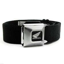Honda Motorcycle Wing Emblem Logo Licensed Seatbelt Seat Belt Style Buckle Down