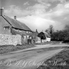 Dowlish Wake Village Scene Somerset Old Photo Negative B/W 6x6 1950 INC © M679