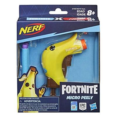 Hasbro E7487ES0 MicroShots Fortnite Micro Peely - Mini Dart-Blaster und 2 Nerf E