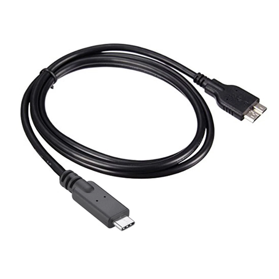 H68 USB 3.1 Typ C Stecker auf USB 3.0 micro B Stecker Festplattenkabel Daten 1m - Bild 3 von 4