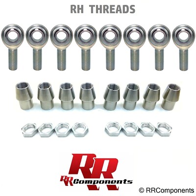 5/8-18 RH Thread x 5/8 Bore 4-Link Rod End Kit, Heim Joints ( Fits 1'' ID Hole )