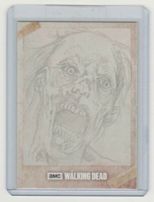 TOPPS WALKING DEAD EVOLUTION WALKER SKETCH CARD BY ARTIST JASON SOBOL  1/1!