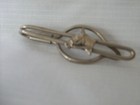 2" unique silvertone horse head tie slip on clip tie clasp,pre-owned — photo 2