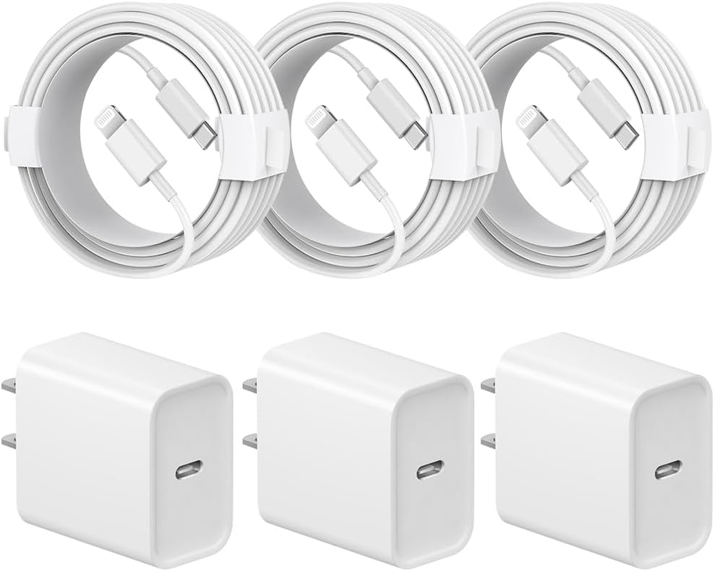 Iphone 14 13 12 11 Charger Fast Charging Iphone Fast Charger 3-Pack 20W Ipad ...