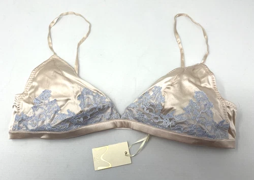 Myla London Grosvenor Square Light Pink Silk Bralette Underwear Lingerie NEW #A2