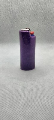 RESIN LIGHTER CASE/ PROTECTOR PURPLE GLITTER   L2