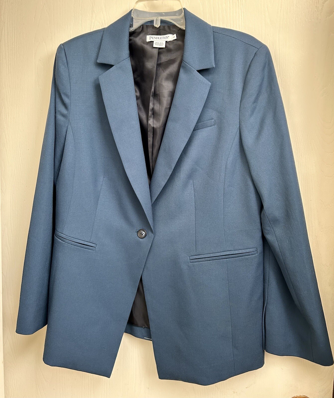 Pendleton Navy Blue Button Blazer Jacket Womens S… - image 1