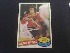 Autographed 1980-81 Topps Tom Lysiak TOUGH DEC.      #L-1