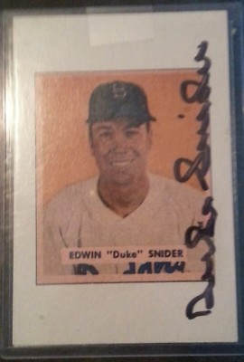 Authentic Hand-signed Autographed Duke Snider 1949 Bowman reprint card ...
