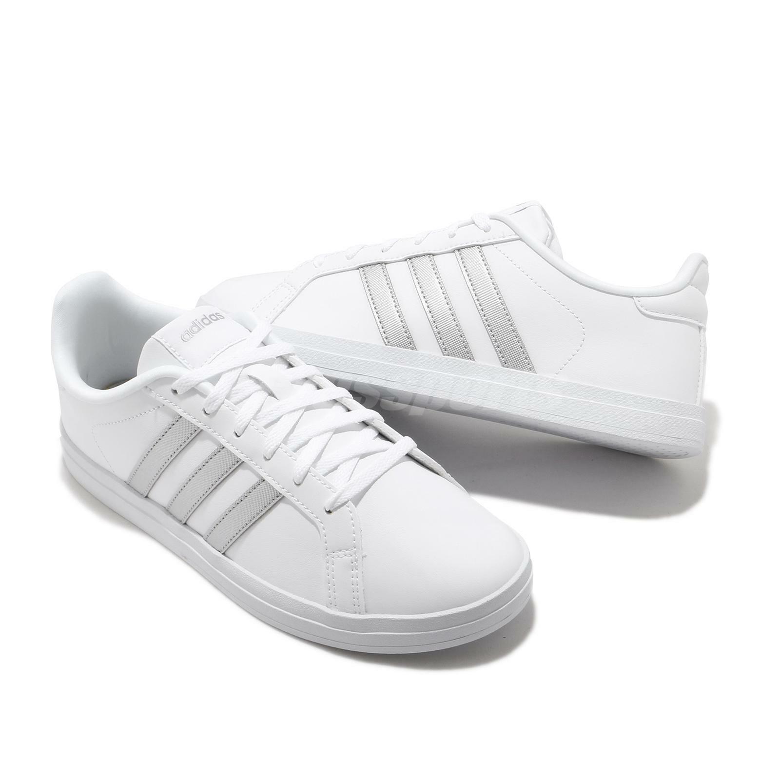 Size 5.5 - adidas Courtpoint X White Silver Metallic for sale online | eBay