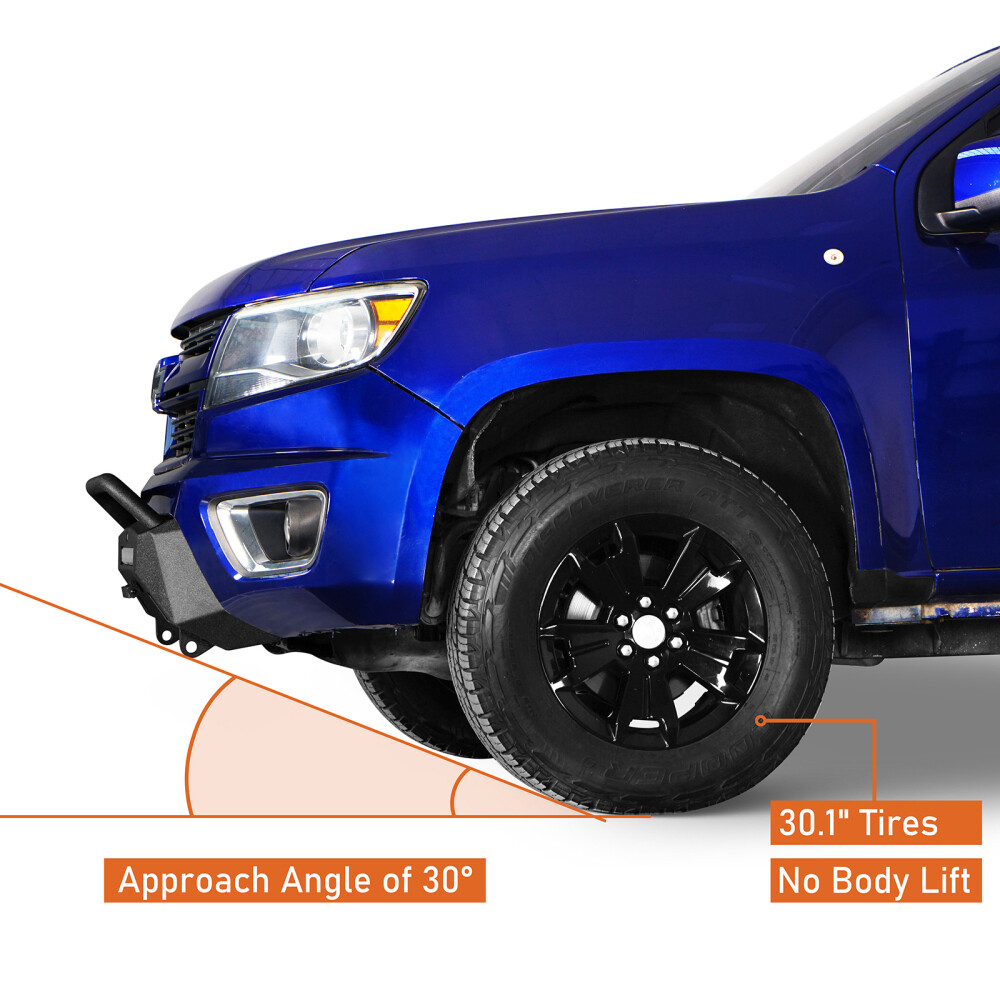 Hooke Road Steel Front Rear Bumper For 2015-2020 Chevy Colorado GMC Canyon 4Door