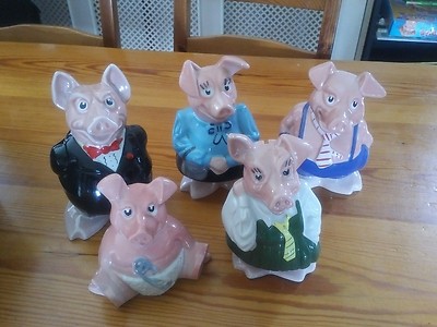 Collectable Vintage Full Set of Natwest Piggy Bank complete with ...