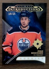 2018 2018-19 ULTIMATE COLLECTION EVAN BOUCHARD ONYX BLACK INTRODUCTION RC 19/25