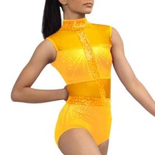 Jazz Dance Wear for Girl Women Crystral with Sequin Sparkling Collision Shiny