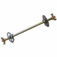 29" Go Kart Rear Live Axle Kit Sprocket Hub Brake Assembly chain Disc