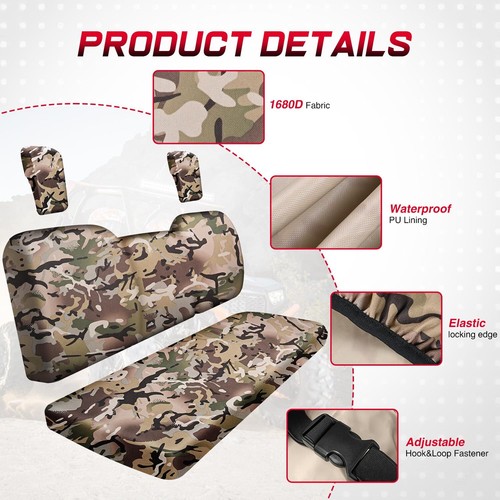 Frokom UTV Seat Cover Fit for Pioneer 1000,1000-5 Front Seat Only,1000-6 2016 - Foto 3 di 8