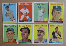 1958 TOPPS BASEBALL CARD SINGLES #271-495 COMPLETE YOUR SET U-PICK UPDATED 12/15