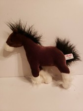 Gund Brown White Clydesdale Draft Horse Dale Stuffed Plush Farm Animal