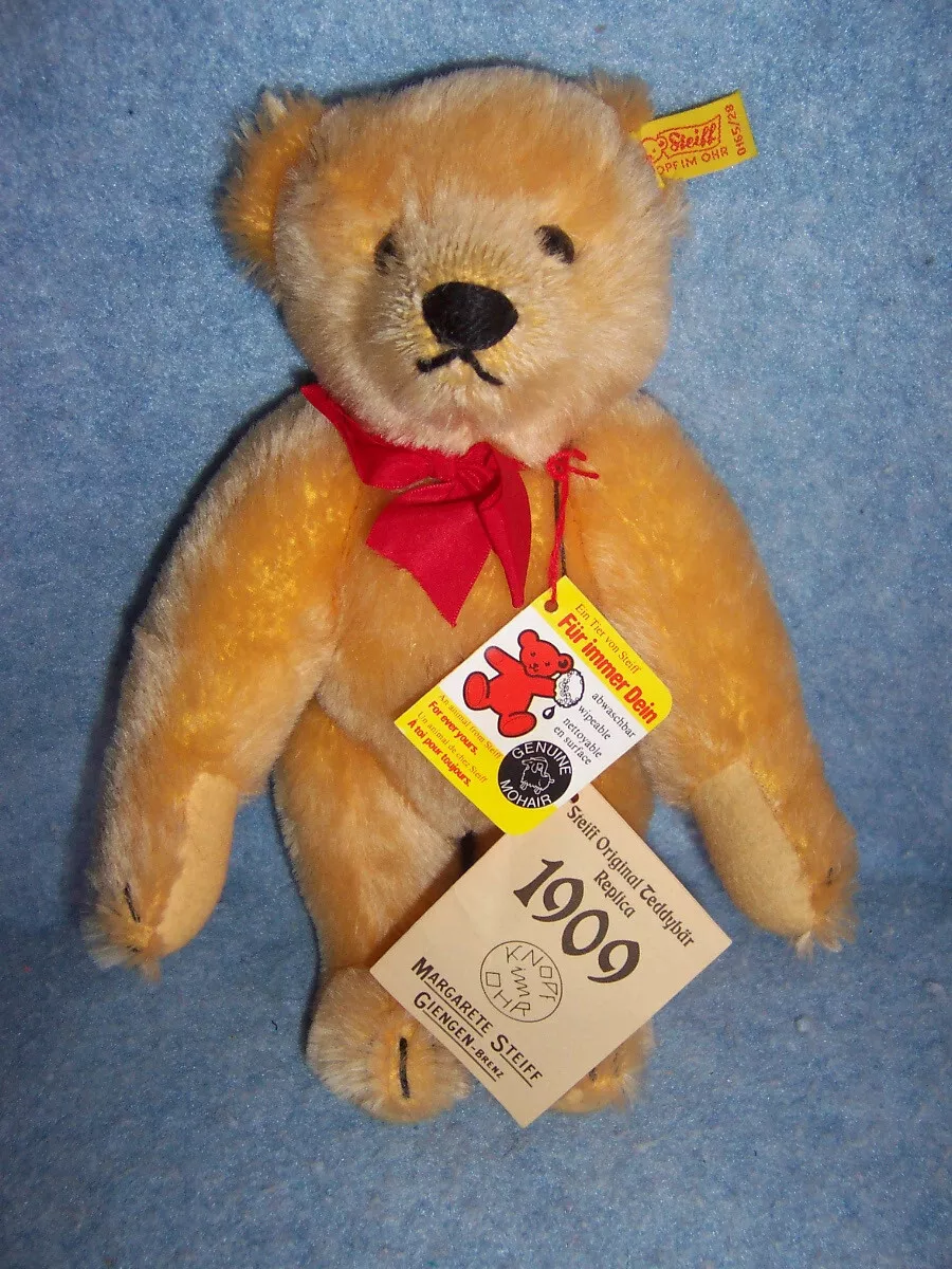 Steiff- Original Teddy Bear Replica 1909, Honey Mohair (0165/28), W.  Germany