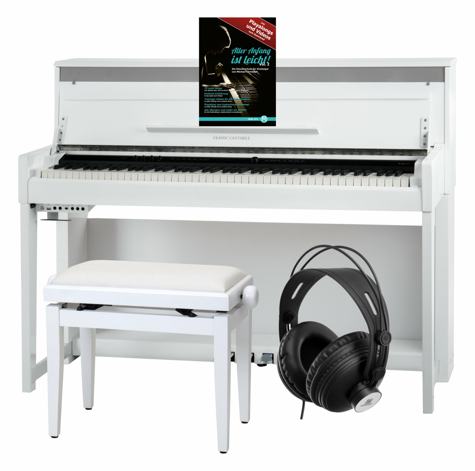 88 Tasti Pianoforte Digitale E-Piano 3 Pedale Set Completo Panchetta Cuffie