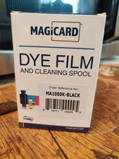  MagiCard MA1000K-BLACK Dye Film & Cleaning Spool