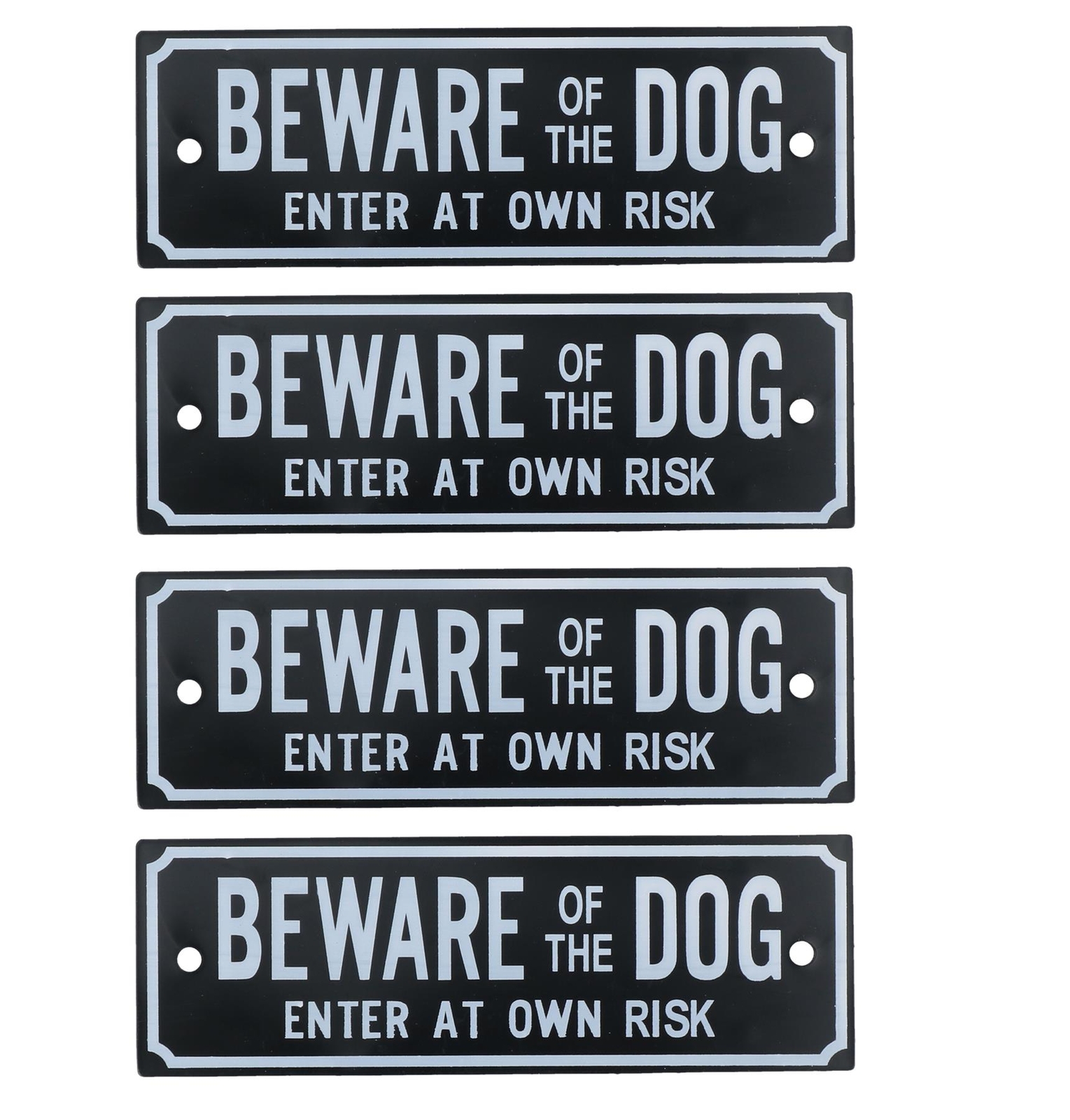 4pk Beware Of The Dog Enter At Own Risk Home Gate Dog Warning Sign