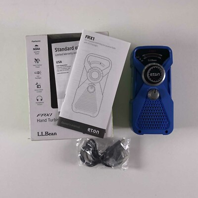 LL Bean Eton FRX Hand Turbine AM FM Weather Radio LED Flashlight Hand Crank  B-B