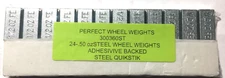 24Pc  Stick on Self Adhesive Steel Coated Wheel Weights .50 0z segments 12oz USA