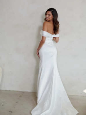 long off the shoulder bridesmaid dresses Ladivine 7493 main image 0