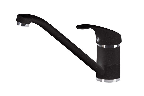 Hochdruck SpüLtischarmatur Granit-Schwarz Einhebelmischer KüChe Wasserhahn-image